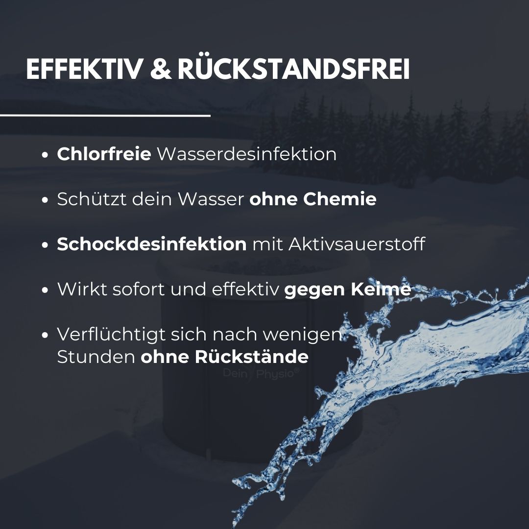 DeinPhysio OXY - Chlorfreie Wasserdesinfektion fürs Eisbad (1l)