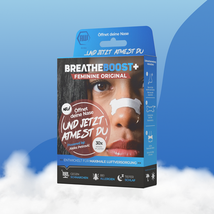 breatheboost+ Original (30 Stück) | Nasenpflaster / Nasenstrips für bessere Atmung